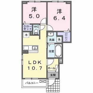グロワール【1階】の間取り