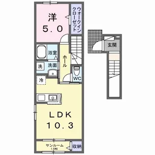 ミルホイール Ⅰ【2階】の間取り