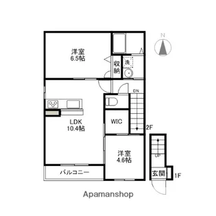 ラフィネ蒼海【2階】の間取り