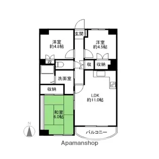 総社マンション【3階】の間取り