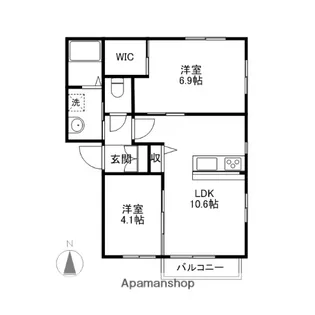ベルヒルABCD【1階】の間取り