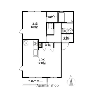 カーサ・ブライト【1階】の間取り