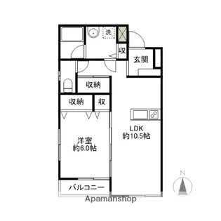 ブランシュール【1階】の間取り