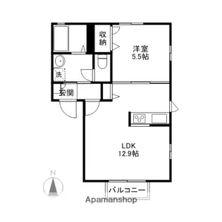 エメロードA・B【1階】の間取り