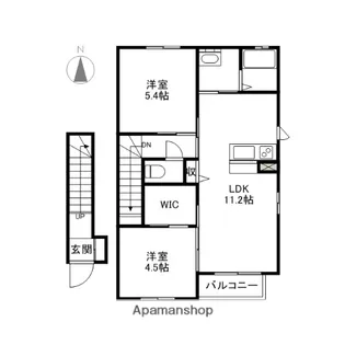 ロイヤルパレスA・B・C【2階】の間取り