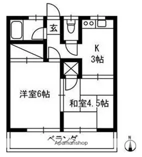 加々美ハイツB【2階】の間取り