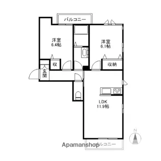グリーンヒルズ元総社【3階】の間取り