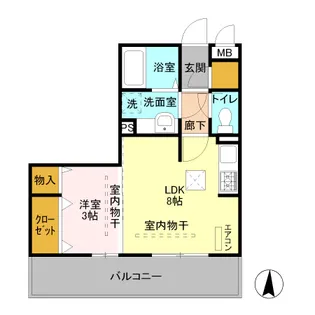 ジュネス稲荷塚【1階】の間取り