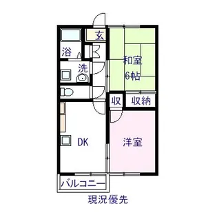 コンフォール【102号室】の間取り