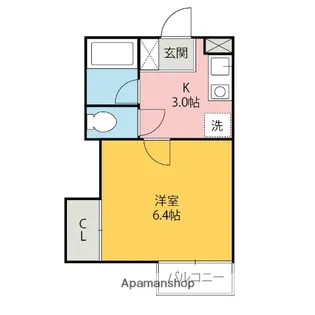 シティーハイツハイビスカス【A203号室】の間取り