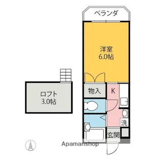 ハイセレクト【410号室】の間取り