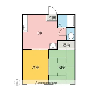 パルコAB【A103号室】の間取り