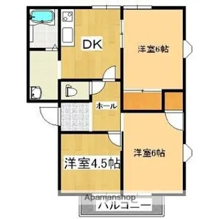サンセリテAB【A202号室】の間取り