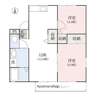 カモミィール今泉【202号室】の間取り