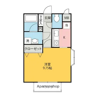 ジュネスコート【206号室】の間取り