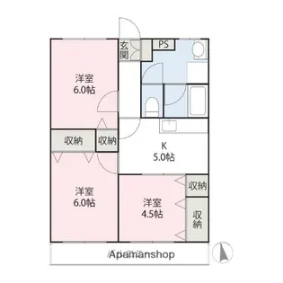 マンションHONAMI Ⅰ【103号室】の間取り