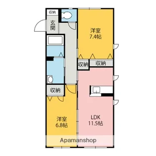 アルタイル【1階】の間取り
