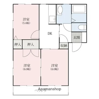 エレガンドミール【B202号室】の間取り
