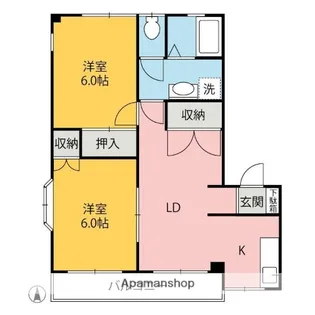 キャッスル中島Ⅰ【A201号室】の間取り