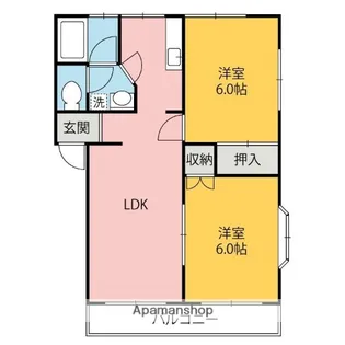 キャッスル中島Ⅰ【B105号室】の間取り