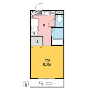 グリーングラス【3階】の間取り