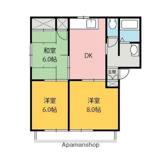 ライヴリWE【W202号室】の間取り