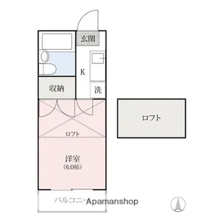 ロジュマン柳原2号館【107号室】の間取り
