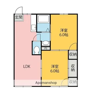 マロンハイツ【A101号室】の間取り