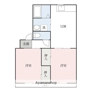 コンフレールみやこ【302号室】の間取り