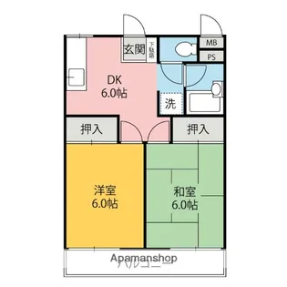 メゾン渡辺【1階】の間取り