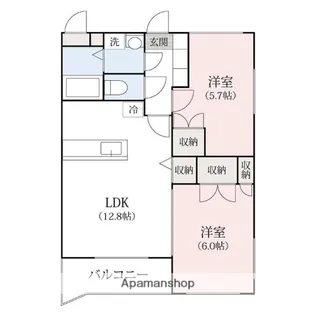 ピノ・ソレアード【2階】の間取り