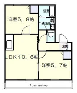 メゾンES【A202号室】の間取り