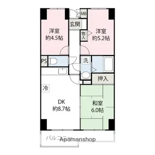 ダイアパレス伊勢崎第2【302号室】の間取り