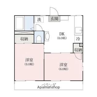 コーポラスゆたか【A103号室】の間取り