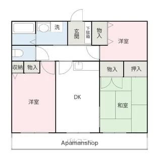 ヴィラトルナーレ【402号室】の間取り