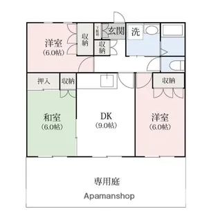 ヴィラトルナーレ【103号室】の間取り