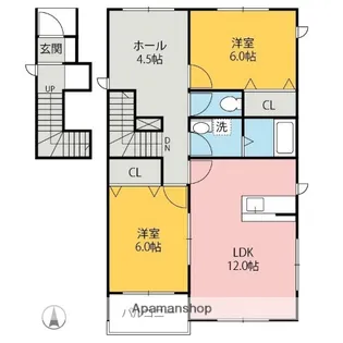 ドリームドエル【B202号室】の間取り