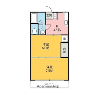 K・Iハイツ【D号室】の間取り