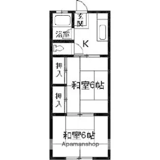 ランピードB【102号室】の間取り