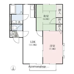 グリーンパレス【A101号室】の間取り