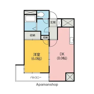 コスモシティ今泉【404号室】の間取り