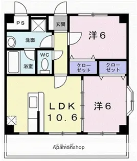 中島マンション【2階】の間取り