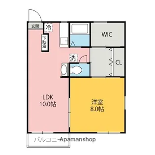 1LDKの間取り画像