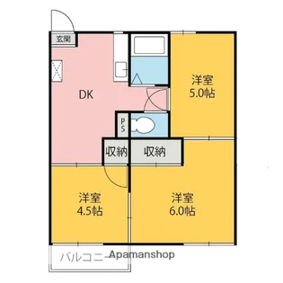 パークハイツ【A201号室】の間取り