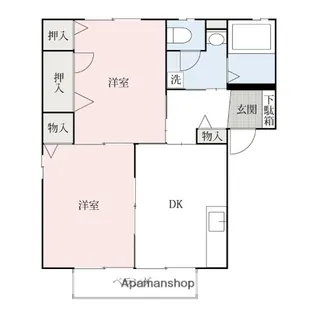 2DKの間取り画像