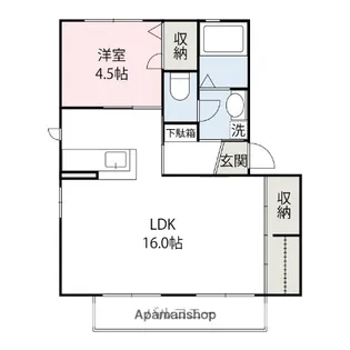 ルミエール(宮子町)【A102号室】の間取り