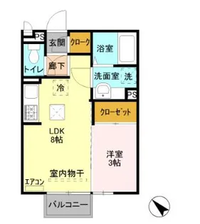 サンモール【1階】の間取り