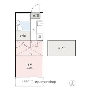 ロジュマン柳原1号館【207号室】の間取り