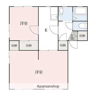 ニューフォーブル【B202号室】の間取り