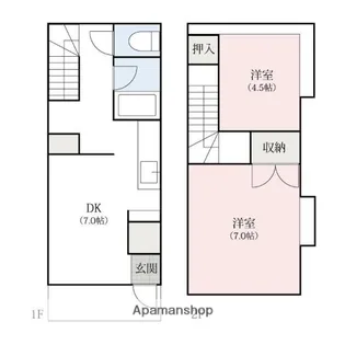 タウンパーク村岡AB【B-2号室】の間取り